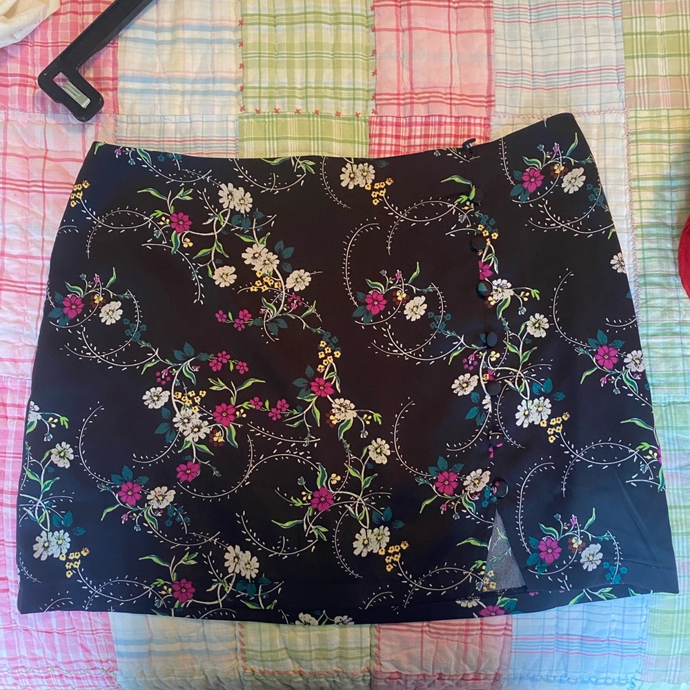 Urban outfitters satin mini skirt with slit